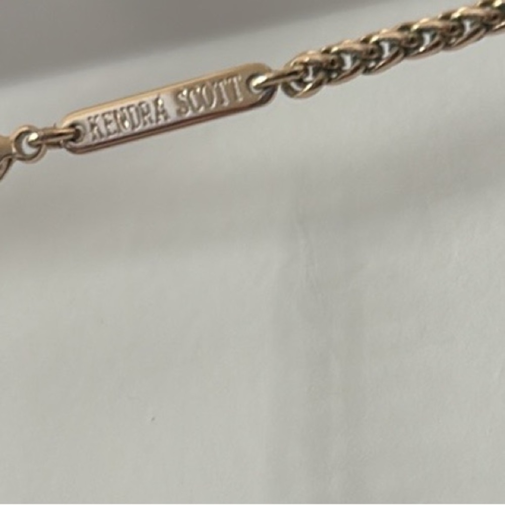 EUC [Kendra Scott] Everly Gold-Tone Iridescent Long Pendant Tassel Necklace - Picture 9 of 14